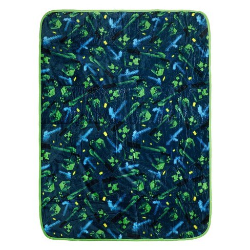 Minecraft Creeper Fleece Throw Blanket - Nov