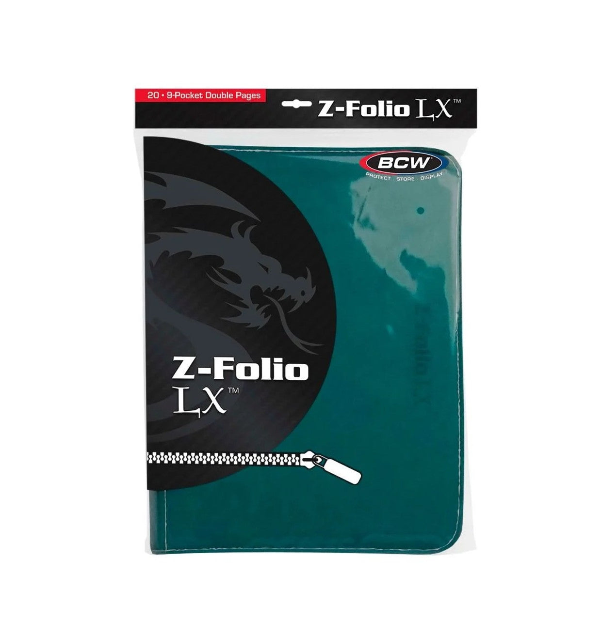 9PKT BCW Zipfolio-Teal - Supplies